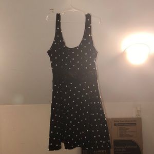 black and white polka dot dress